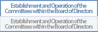 Establishment and Operation of the Committees within the Board of Directors